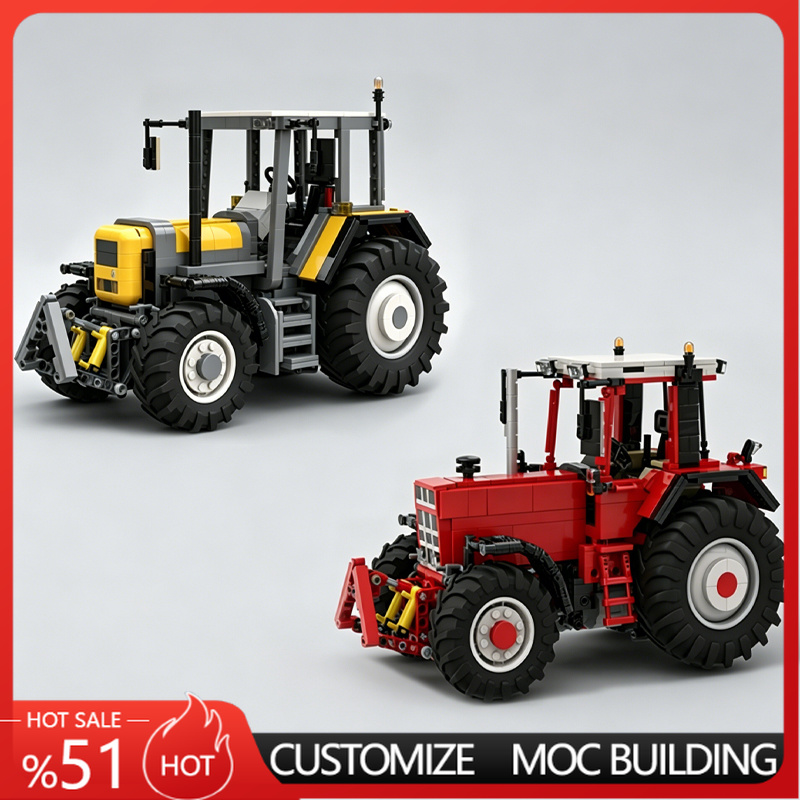 Agriculture Farming Education - ファームトラクター MOC モデル農業車両組み立て教育玩具ギフト楽しい男の子の誕生日フェスティバル家の装飾コレクション