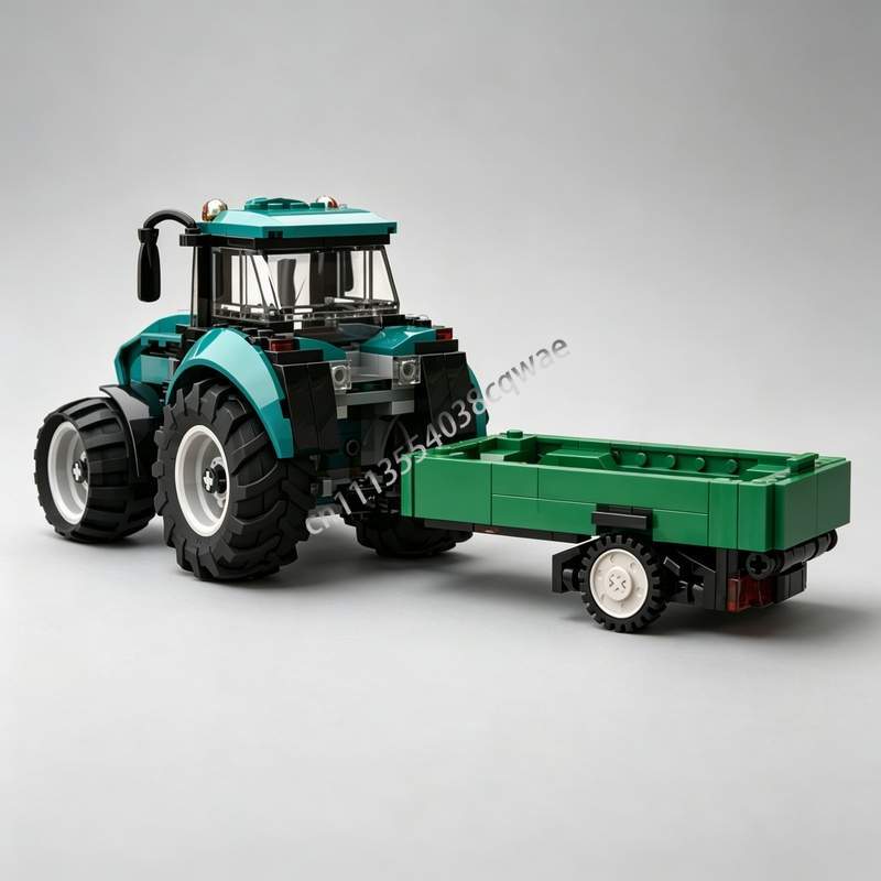 Agriculture Farming Education - 342ピース 農業トラクタートレーラー 組み立てブロックモデル 農業車両 MOC カスタムパズル