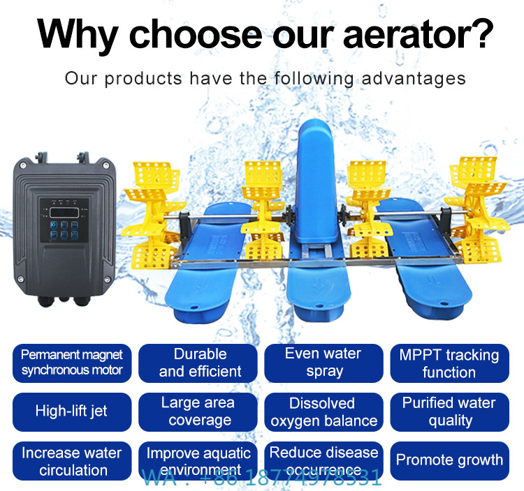 Fish Pond Aerator - 養魚池と水産養殖用のエアレーターポンプ高効率1500wソーラーパワー
