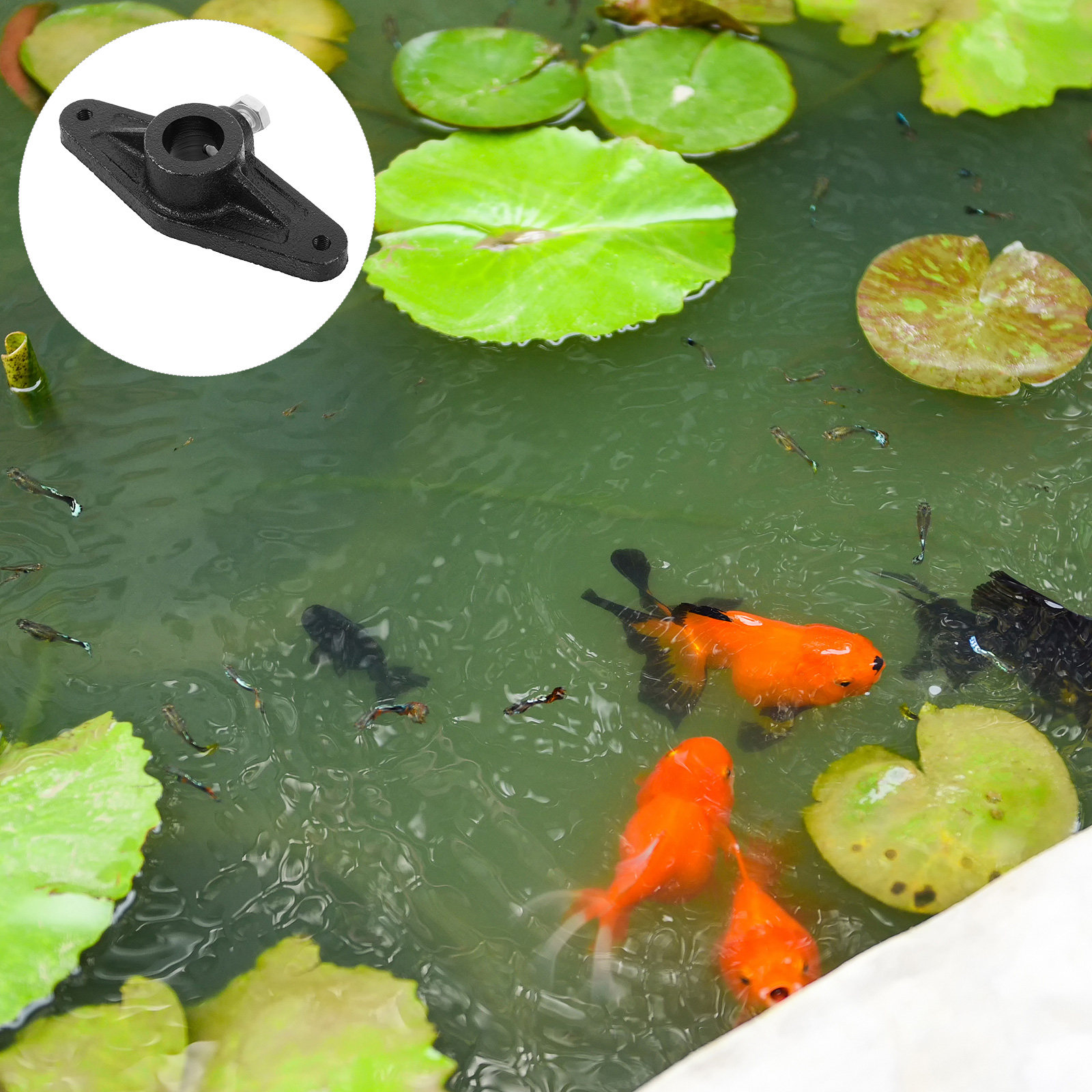 Fish Pond Aerator - フィッシュホイールクランクハンドルブラック交換用スピニングリールアクセサリー酸素化池水庭噴水エアレーションシステム用