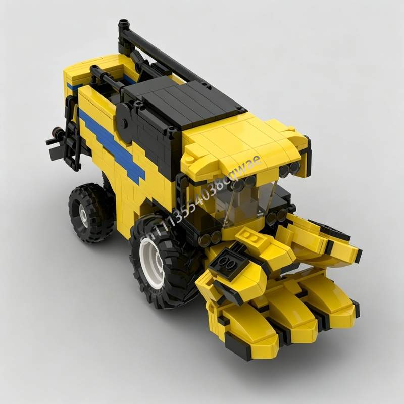 Agriculture Farming Education - 690ピース コンバインハーベスター 農業機械モデル カスタムパズル 農場車両 組み立てブロック