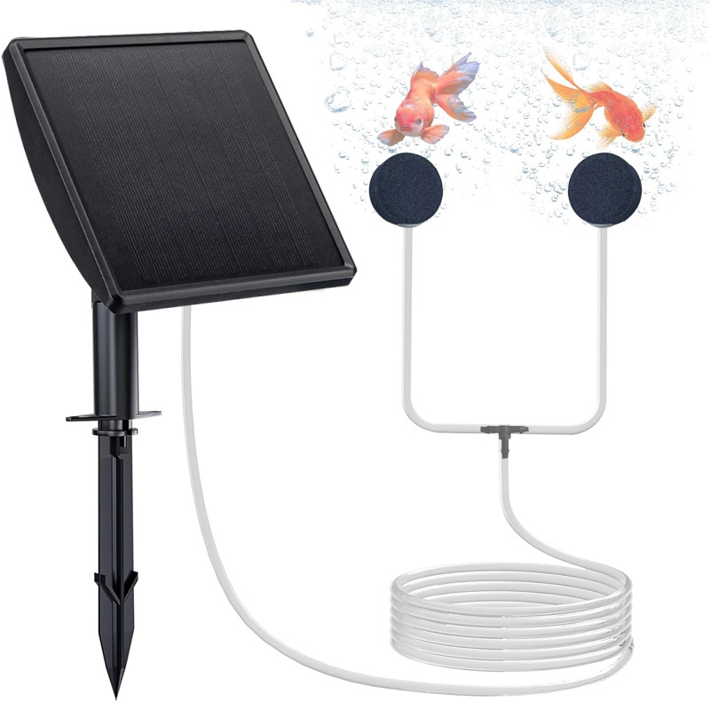 Fish Pond Aerator - ソーラー式池用エアレーター ソーラー池ポンプ 水槽エアレーター エアバブラー 水槽バブラーポンプ 池用エアレーター