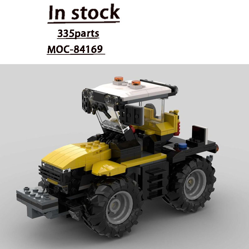 Agriculture Farming Education - MOC-84169 シティファーム農業用黄色トラクタービルディングブロックモデル、335パーツ、新年教育用クリスマスおもちゃギフト