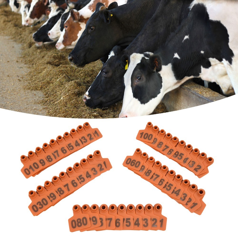 100個入りTPU家畜耳標 耐久性のある銅製ネイル 動物識別 - Livestock Ear Tag のレビューと価格