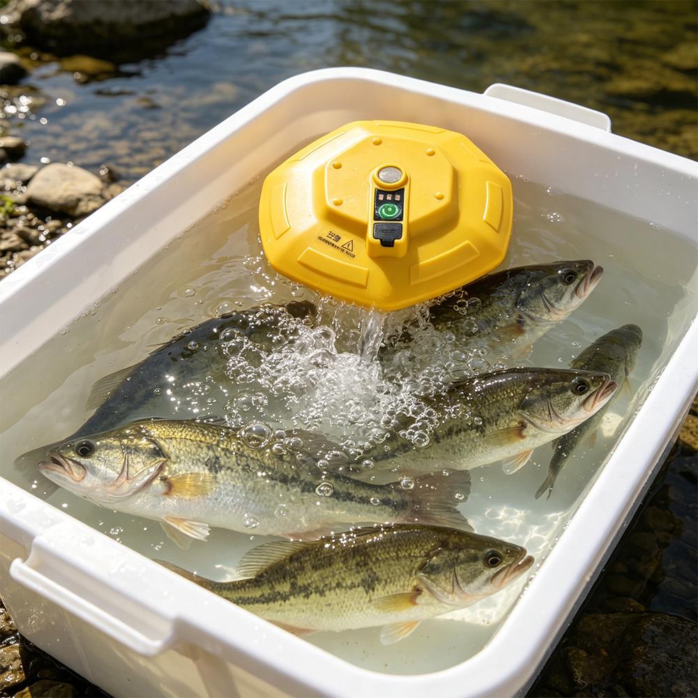 ワイヤレス充電式水槽酸素ポンプ、池の魚輸送や屋外釣り用のフロ - Fish Pond Aerator のレビューと価格