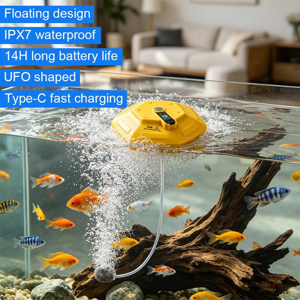 ポータブルフローティングフィッシュタンク酸素ポンプ、3000 - Fish Pond Aerator のレビューと価格