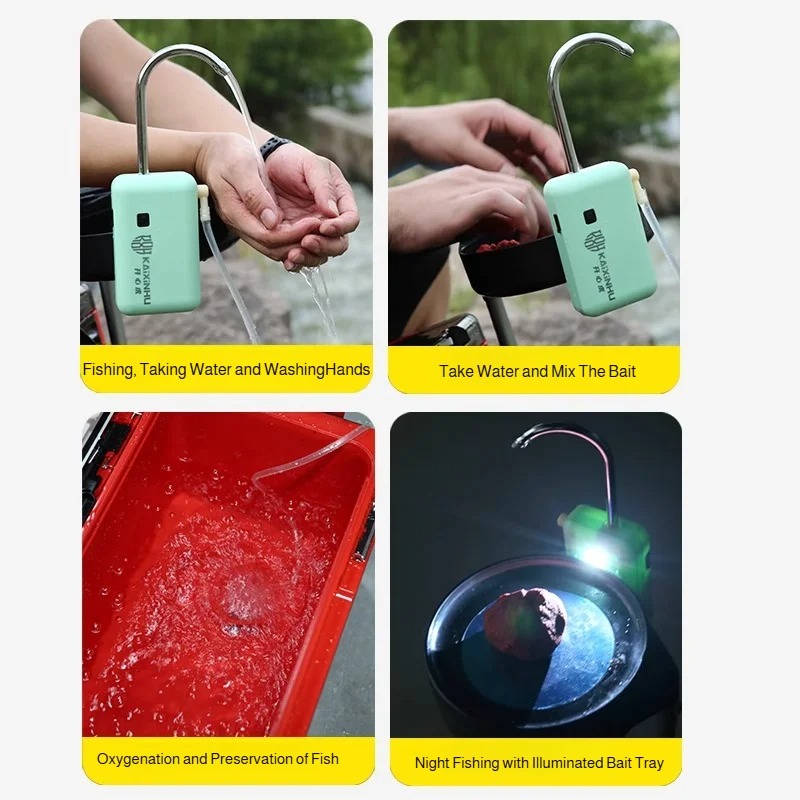 ポータブルUSB充電式電動釣り用酸素ポンプ（LEDライト付き - Fish Pond Aerator のレビューと価格