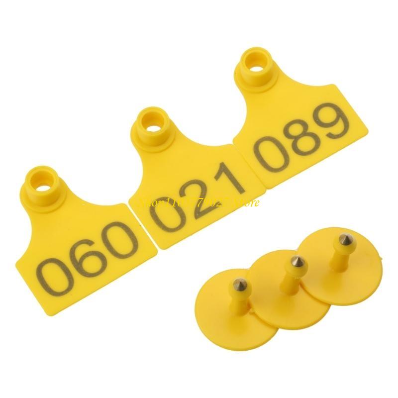 C4DF 001-100 番号プラスチックタグ家畜動物識別耳 - Livestock Ear Tag のレビューと価格