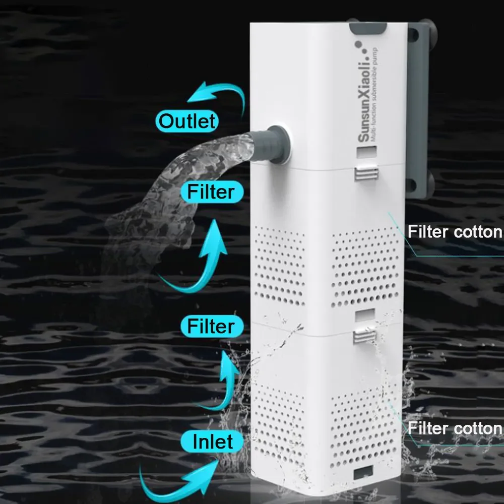 3 で 1 水族館フィルターポンプ水族館エアポンプウェーブポ - Fish Pond Aerator のレビューと価格