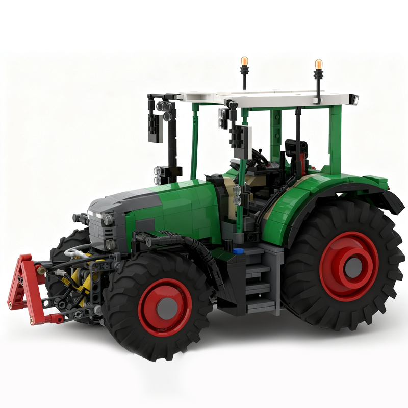 新しいグリーンファームトラクターと赤いベーラートレーラーMO - Agriculture Farming Education のレビューと価格